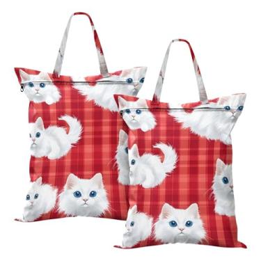 Imagem de SEHANY 2 peças de sacos grandes de lavanderia com alça, à prova d'água, bolsa de roupa para viagem e natação