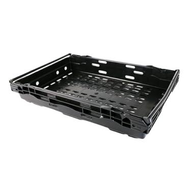 Imagem de WeiLaiKeQi Bandeja de armazenamento de prateleiras, supermercado, cesta de frutas e vegetais, despensa, grande, estável, empilhável, ventilada, caixa