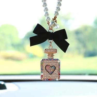 Imagem de Ornamento acessórios moda crossover cabide de espelho interior de carro, pingente de espelho retrovisor (preto)