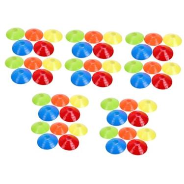 Imagem de menolana Conjunto de 50 cones de agilidade para marcação de campo de futebol, pista flexível para treino de agilidade em campo de futebol para adultos.