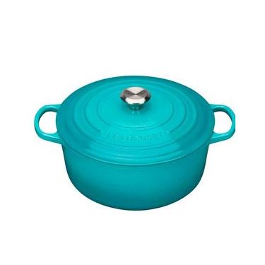 Imagem de Panela Redonda Signature 18 cm Azul Caribe Le Creuset