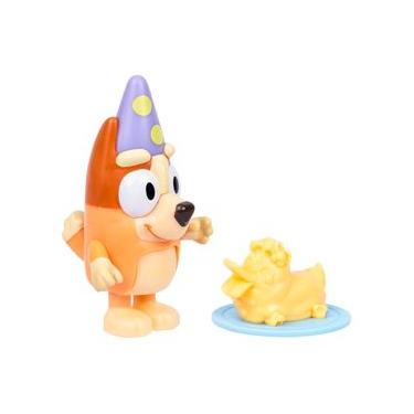 Imagem de Boneco Colecionável 6 cm Bluey - Bingo com Bolo de Pato