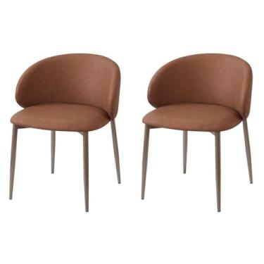 Imagem de Kit 2 Cadeiras Firenze Fratini Pu Caramelo