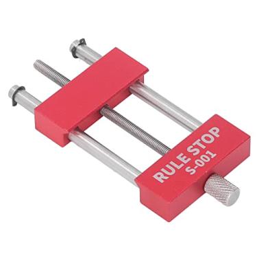 Imagem de FTVOGUE Rolha de Régua Parada de Regra para Carpintaria, Limitador de Bloco de Posicionamento Em Liga de Alumínio Vermelho, Régua de Precisão para Corte de Material, Gravação, Fresagem Com Parada de