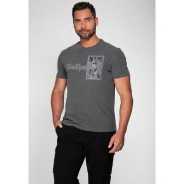 Imagem de Camiseta Estonada Hollywood Cinza-Masculino