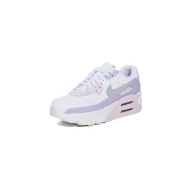 Imagem de Nike Tênis feminino Air Max 90 LV8, Branco/cinza lobo/hortênsias, 37