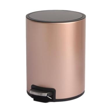 Imagem de uhyOHF Lixeira de cozinha de aço inoxidável de 12L, caixa de pedal de fechamento suave com balde interno, design prateado, solução de eliminação de resíduos durável e elegante para casa e escritório