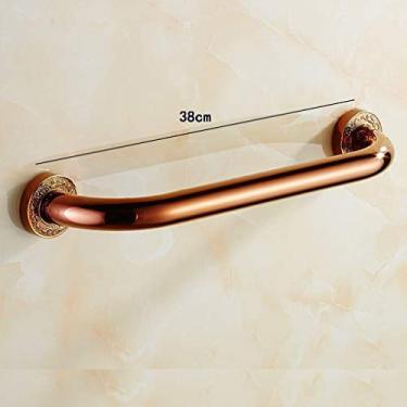 Imagem de uhyOHF Barra de apoio de banheiro, trilho de suporte de segurança, corrimão de banheiro, barra de apoio de segurança de cobre montada na parede, barra de apoio de segurança de banheiro, barra de apoio