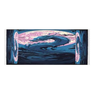 Imagem de Wassud Serpentine Dragon Capas de lavadora e secadora, protetor de lavadora com sacos de armazenamento, capa de geladeira à prova de poeira com bolsos para lavanderia doméstica, cozinha, 120 x 55 cm