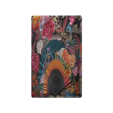 Imagem de Wassud Ventilador com padrões coloridos, placa de cobertura de interruptor de luz única, capas de tomada para parede, decoração de casa, sala de estar, quarto, decoração