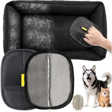 Imagem de GRLEAYIE Luva de remoção de pelos de animais de estimação - pacote com 2