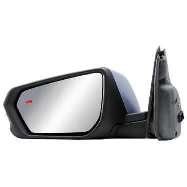 Imagem de Espelho de porta do lado esquerdo do motorista elétrico e aquecido com luz de seta e BLIS (sensor de ponto de limão) capa traseira cromada para Chevrolet Equinox GMC Terrain 2018-2024