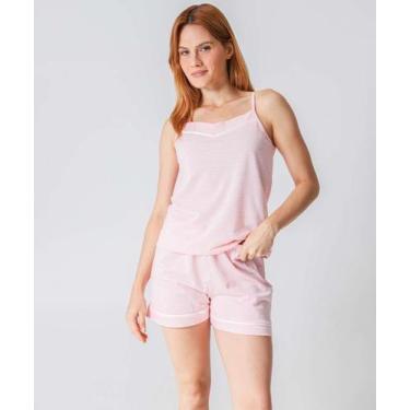 Imagem de Pijama Feminino Piquet Alças Finas Marisa-67039, Rosa, M