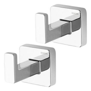 Imagem de Kit 2 Cabides Docol Trip Cromado Para Banheiro 90007617006 Cromado