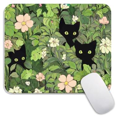 Imagem de Armanza Tapete de rato quadrado para gatos fofos, design personalizado de alta qualidade, tapete de rato personalizado, tecido de lycra lavável, base de borracha antiderrapante, tapete de rato de