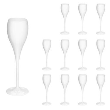 Imagem de Taça de Espumante 120ml Kit 12un Brut Alto Padrão Acrílico - NEOPLAS, 