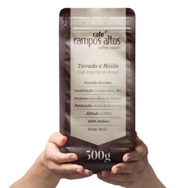 Imagem de Café Especial Arábica, Pacote de 500g em Moido. Café Campos Altos