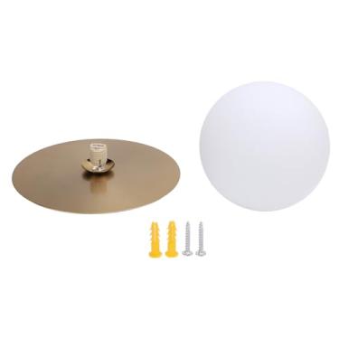 Imagem de Aramox Arandela Globo Moderna para Sala de Estar, Abajur Elegante de Vidro Branco Leitoso, Compatível Com Lâmpada G9, Arandela de Parede Escovada Dourada, Ideal para Corredor, Quarto