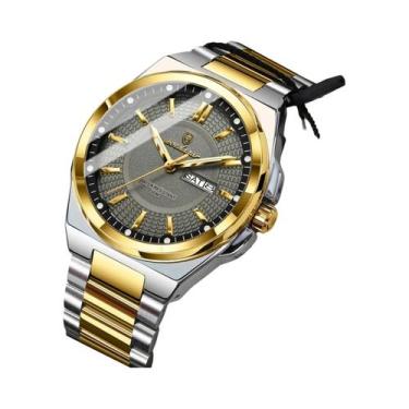 Imagem de Relógio Masculino À Prova D'Água Em Aço Inoxidável Com Luz Quartz POED