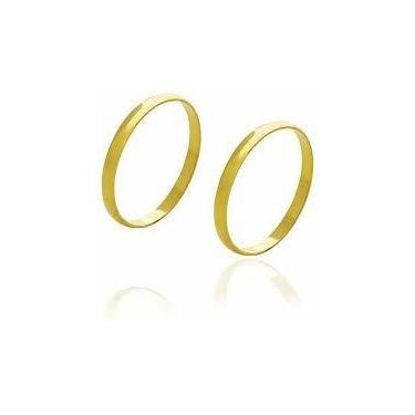 Imagem de Alianças Casal Par Ouro Casamento e Namoro Tradicional Mamoro Ouro 18 