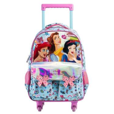 Imagem de Mochila Rodinha Princesas Disney Grande Escolar Xeryus