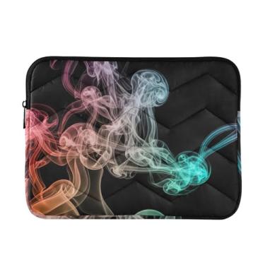Imagem de Capa para laptop colorida fluxo preto para notebook bolsa de transporte de computador fina média