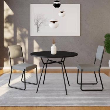 Imagem de Mesa de Jantar Redonda Soho BPU 90cm  Est.Preta