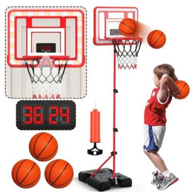 Imagem de Cesta de basquete infantil Flybakiz ajustável 90-177 cm de altura