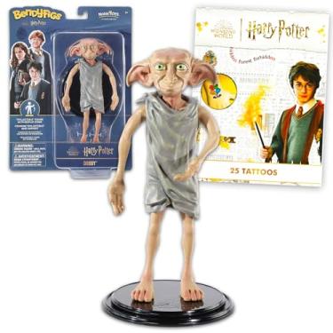 Imagem de Harry Potter Dobby Collectible Figure Set - Bundle with Dobby Action Figure and Display Plus Harry Potter Sticker Decals | 7" Dobby Bendy Figure Toy