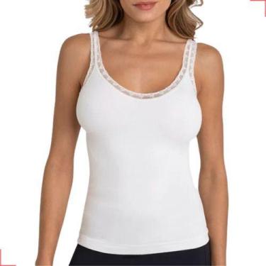 Imagem de Blusa Feminina Loba Lupo Com Renda Sem Costura 45003-001, Branco, G