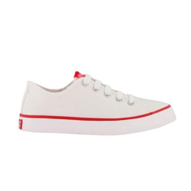 Imagem de Tênis Coca Cola Stream Canvas Branco e Vermelho - Feminino - 37 - Branco