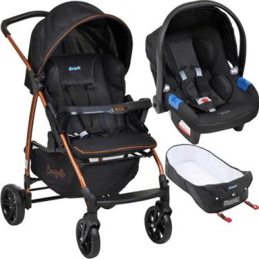 Imagem de Carrinho de Bebe com Bebe Conforto Moises Burigotto Ecco Cobre
