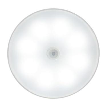 Imagem de Luminária Luz LED Sensor de Movimento Magnética USB Recarregável Sem Fio com-Duas cores Lâmpada Noturna Elegante E Prático Adequado Para Quartos E Salas De Estar(Luz branca)