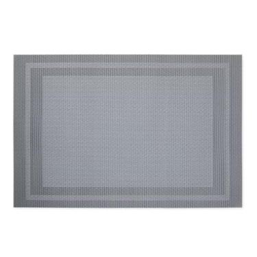 Imagem de Kit 4 ou 6 Jogo Americano Mesa Posta Antiderrapante Resistente ao Calor para Jantar (quadradas cinza,4 Pecas)