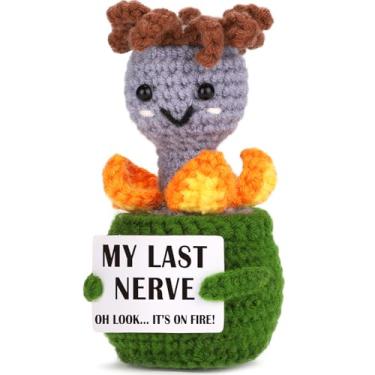 Imagem de Presentes de aniversário de Natal para mulheres homens colegas de trabalho amigas irmã irmão mãe esposa, presentes engraçados de elefante branco para adultos meias lixo fogo emocional último nervo