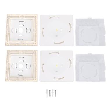 Imagem de Poste de luz solar LED 2 pacotes de luz de poste externo à prova de intempéries com iluminação branca quente para cerca de deck, varanda, pátio, material ABS, design de onda de (Branca)