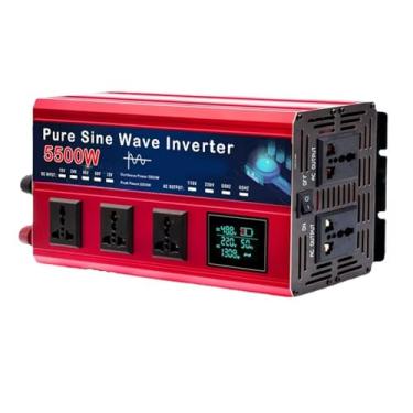 Imagem de 48V TO 220V,Conversor de Energia 72V para 110V, Onda Senoidal Pura de 2300 Watt, DC 12V-72V para AC 110V/220V, 5500 Watt Pico, com Display LED e 5 Tomadas AC para Casa