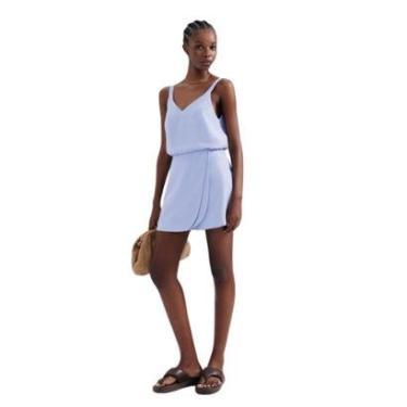 Imagem de Shorts Saia Hering Com Pregas Em Viscolinho Lilás-Feminino