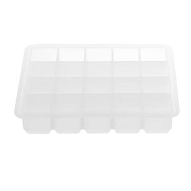 Imagem de SIWOTED 20 Grades Bandeja de Cubos de Gelo de Silicone Molde Recipiente para Fabricante de Cubos de Gelo (Transparente)