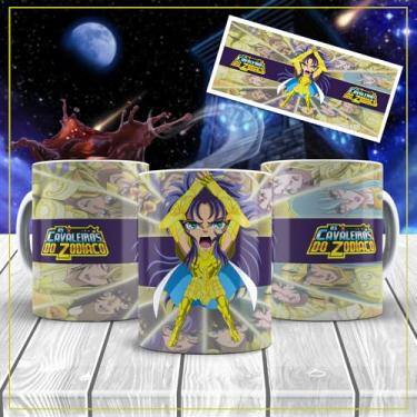 Imagem de Caneca Porcelana Os Cavaleiros do Zodíaco Cavaleiro de Ouro Todos Os Personagens 325ml (Gêmeos)