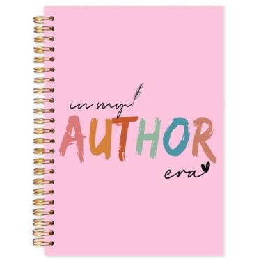 Imagem de Yhtrg Cadernos espirais rosa para autores, presentes para escritores, caderno de diário de autores, presente de escritor para mulheres e homens, caderno para escritores, em My Author Era, diários para