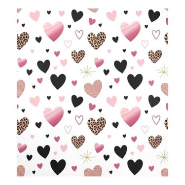 Imagem de Blueangle Capa de ímã de lava-louças de corações pequenos de leopardo, decoração de capa de lava-louças frontal, adesivos de eletrodomésticos, adesivos de eletrodomésticos, adesivo magnético