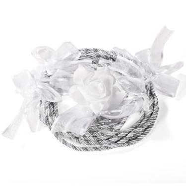 Imagem de Corda de laço de casamento, laço de casamento para cerimônia Lazo para Boda Rope Cerimônia de casamento católica cordão católica perfeito Cristiana decorações de casamento presentes de casamento