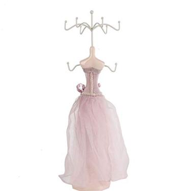 Imagem de ZJchao Suporte de Exibição de Joias Elegante e Moderno Organizador de Porta-joias para Mulheres Meninas Decoração de Casa Tecido de Gesso de Resina Ferro Grande Modelo (modelo grande)