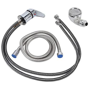 Imagem de Cocoarm Torneira de Misturador para Pia de Cabeleireiro Torneira para Pia de Shampoo de Salão Liga de Zinco Cromada Conjunto de Com Aspersor para Cama de Shampoo para Salão de