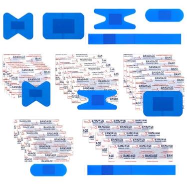 Imagem de 100un Multiformato Impermeável Adesivo Ataduras, Flexíveis & Respirável Sem Látex Ferida Proteção Adesivos Metal Detectável Adesivo Bandagens para Serviço Alimentar Indústria Uso