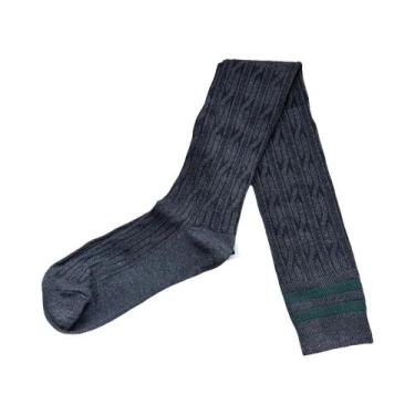 Imagem de Meias Longas De Inverno Femininas Tricotadas Até a Coxa Em Cores Sólid