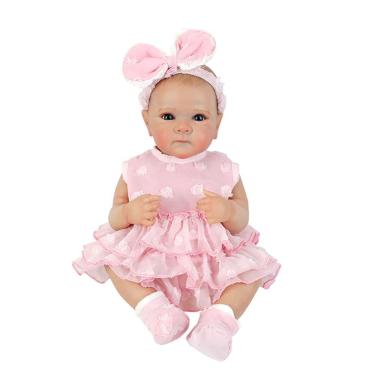 Imagem de Boneca Laura Bebe Reborn Baby Abby 45Cm 100% Vinil - Shiny Toys