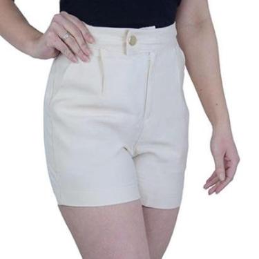 Imagem de Shorts Feminino Autenticada Alfaiataria Off White - 7818-Feminino