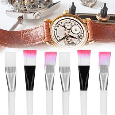 Imagem de KIMISS 6 Peças Conjunto de Escova de Limpeza de Peças Pequenas de Relógio para Manutenção de Reparo de Relógio-ferramenta Essencial para Limpeza de Movimentos e Peças de